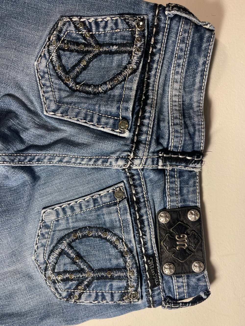 Miss Me Light Blue Embellished Boot Cut Jeans
